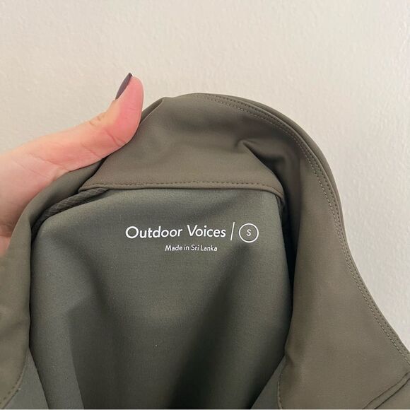 Outdoor Voices Frostknit Pullover Hoodie in Olive Green NEW Size Small - Picture 12 of 13